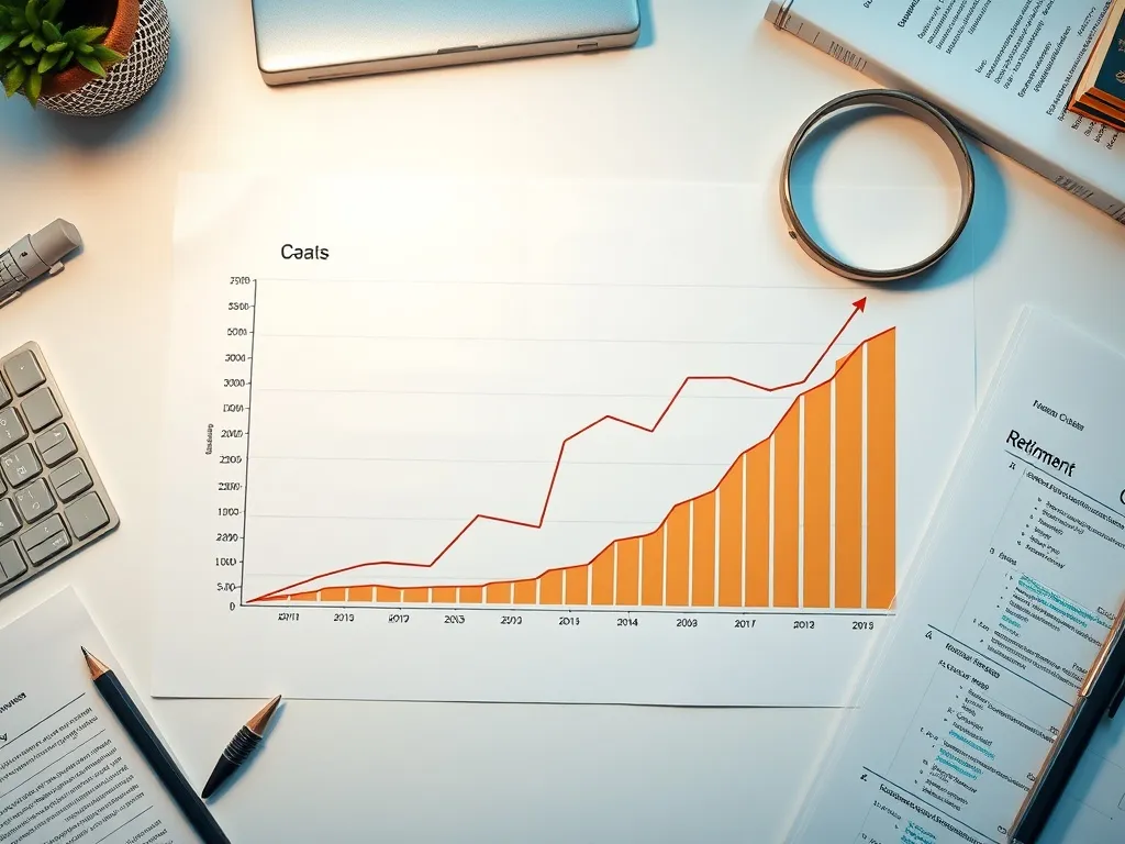 A detailed technical chart showing financial growth curves a